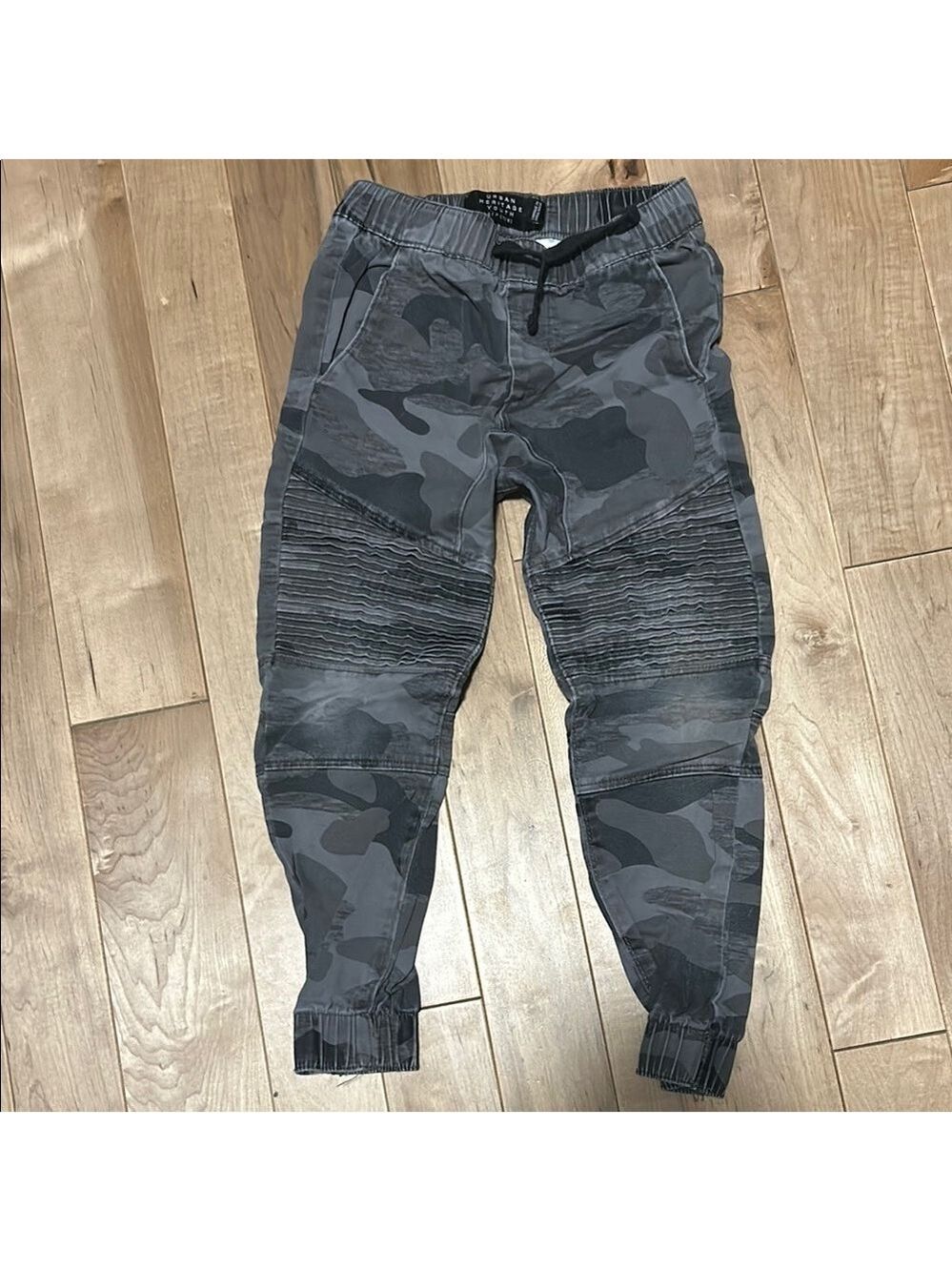 Camo Jogger Pants in Gray and Black